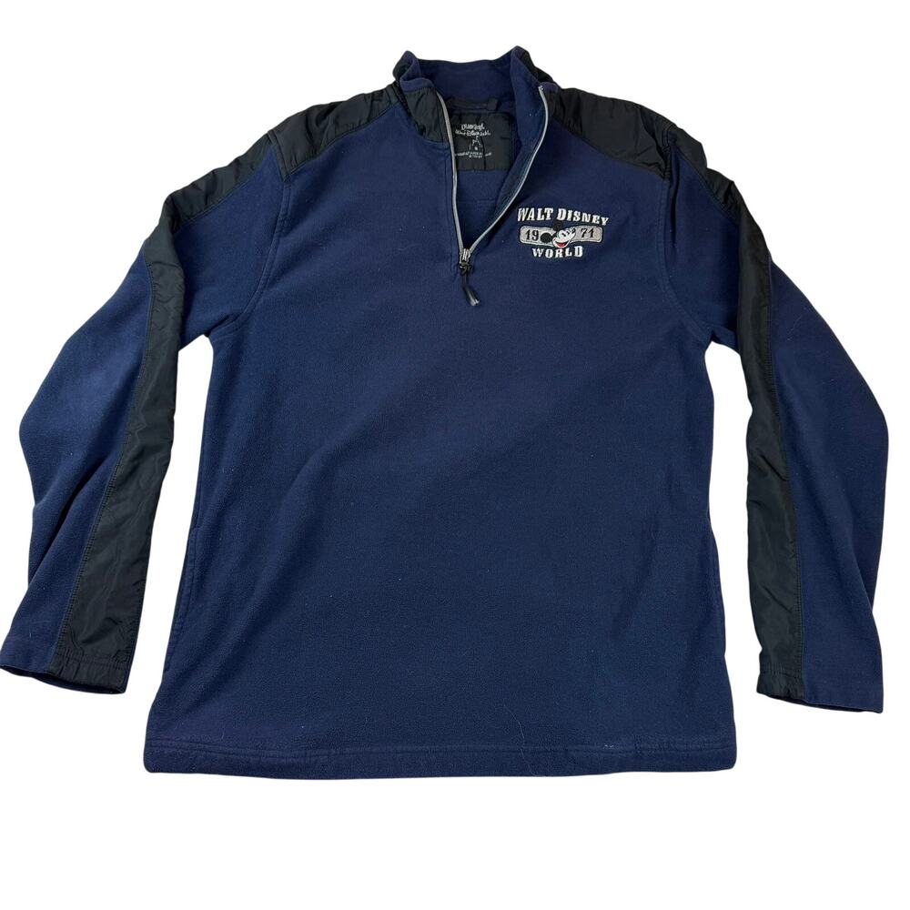 Walt Disney World Quarter Zip Fleece Navy – Size M